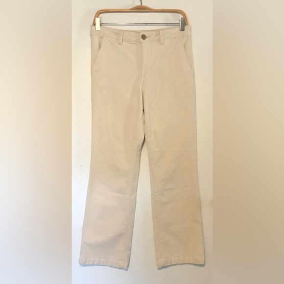 Kut from the Kloth High Rise Beige Corduroy Straight Leg Pants Women’s size 4 27 - Picture 1 of 6